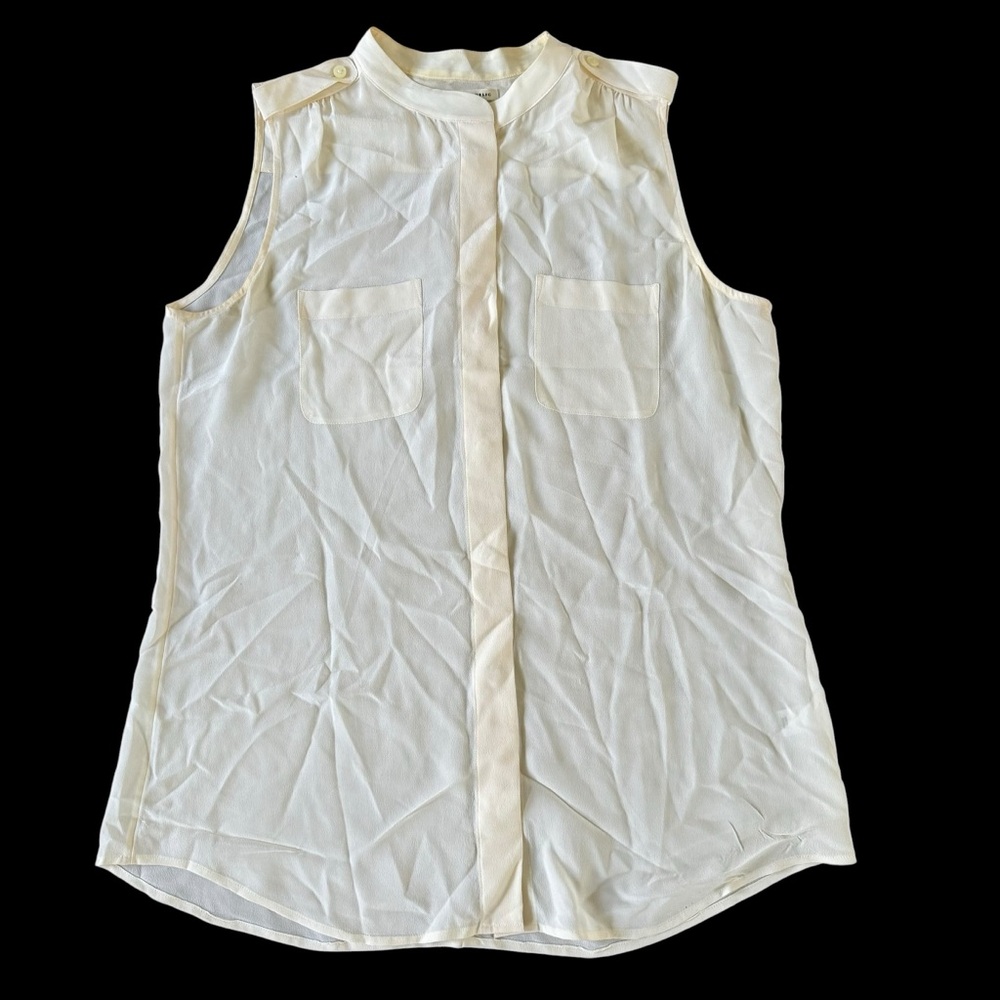Banana Republic Cream Sleeveless Blouse